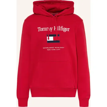 Pánská móda Tommy Hilfiger Pánská Mikina S Kapucí Tommy, červená / režná...