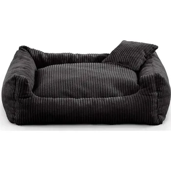 Pelíšek pro psa Vsepropejska Manšestr pelech pro psa s polštářkem Šedá 55 x 45 cm