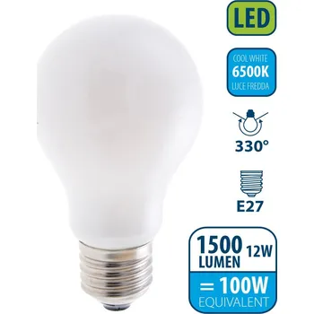 Žárovka VELAMP OPAL FILAMENT žárovka 12W, E27, 6500K