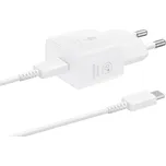 Samsung USB-C 25W Cestovní nabíječka + USB-C Datový Kabel White (OOB Bulk) EP-T2510EWE + EP-DN980BWE