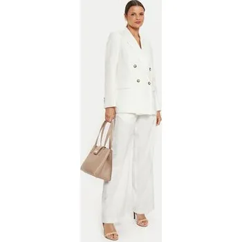 Dámské kalhoty ViCOLO Kalhoty z materiálu TB0049 Écru Regular Fit S