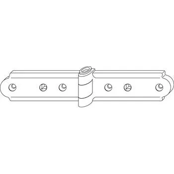 MACO RUSTICO přímý závěs BLR pro skládané okenice, vzálenost okenic 13mm (14068)