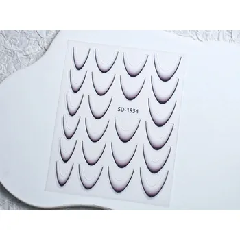 Samolepky na nehty - Francie, černé