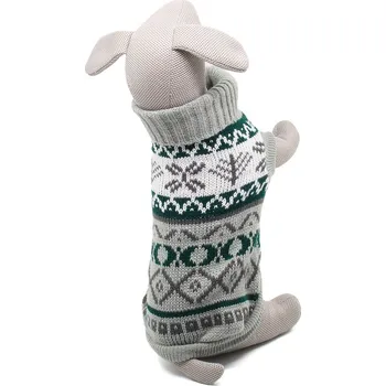 Obleček pro psa Vsepropejska Eliot zimní svetr pro psa Barva: Šedá, Délka zad (cm): 32-34, Obvod hrudníku: 35 - 46 cm