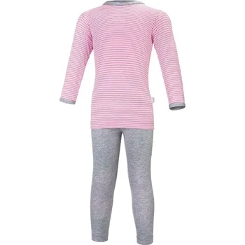 Chlapecké pyžamo Pyžamo DR Outlast® - pruh růžovobordový/šedý melír 116