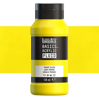 Vodová barva Akrylová barva Liquitex Basics Fluid - Primary Yellow