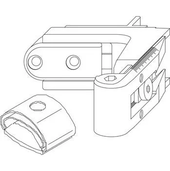 MACO RUSTICO krátký závěs BLR pro vnitřní otevírač okenic, vel.2, černá (56924)