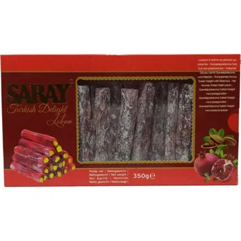 Bonboniéra SARAY - Turkish Delight - Nar Aromali Antepfistikli Lokum 350g