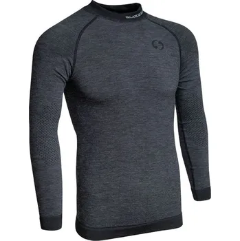 Pánské termoprádlo Funkční tričko pánské BLIZZARD Mens long sleeve merino wool anthracite - M/L
