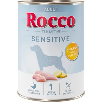 Krmivo pro psa 6x400g Rocco Sensitive nová receptura kuřecí a brambory