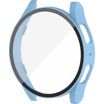 Příslušenství k chytrým hodinkám Barevné ochranné pouzdro s tvrzeným sklem pro Samsung Galaxy Watch 7 40mm Barva: Světle modrá