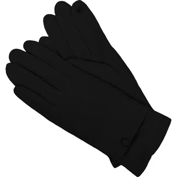 Rukavice Dámské rukavice okrasný lem černé 9002086-3