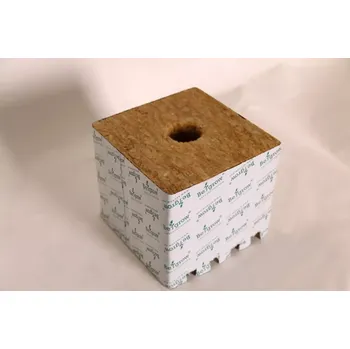 Pěstební box Begrow® pěstební kostka 150 x 150 x 142 mm, s velkou dírou, 1 ks (Begrow Cube pěstební kostka z hydrofilního rockwoolu, navržená pro podporu silného a zdravého kořenového systému.)