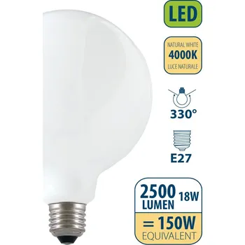 Žárovka VELAMP OPAL FILAMENT žárovka 18W, E27, 4000K