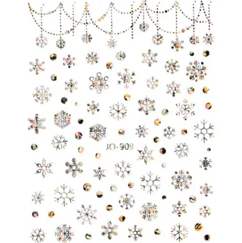 Samolepky na nehty - Sněhové vločky holo JO-909