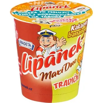Čokoláda Madeta Lipánek Tradiční maxi duo kakaovo banánový 130g