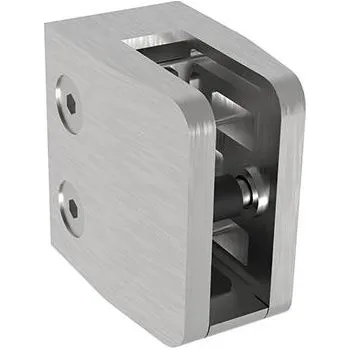 ECONOMY držák skla model 26 pro hranatou trubku, hranatý 53 x 52 x 32 mm,zinek