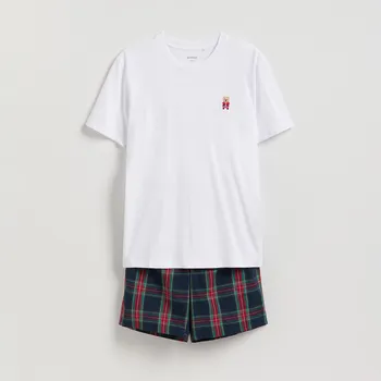 Chlapecké spodní prádlo Reserved - Dvoudílná pyžamová souprava s vánočním motivem - bílá - 953ER-00X - 953ER-00X-L