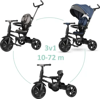 Dětská tříkolka QPLAY Tříkolka Rito star Blue,skládací, věk 10-72 měsíců