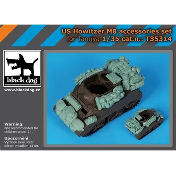 Plastikový model Blackdog 1/35 US Howitzer M8 accessories set (for Tamiya)