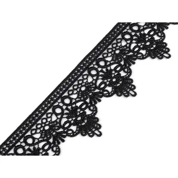 Stuha Vzdušná krajka šíře 65 mm Varianta: 3 černá, Balení: 1 m