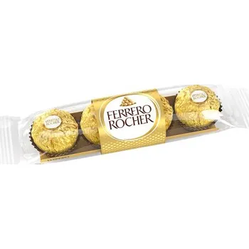 Čokoláda Ferrero Rocher Oplatky s polevou z mléčné čokolády a drcenými lískovými oříšky 4 ks 50g