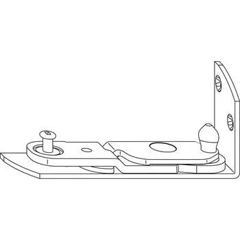 Příslušenství k oknu WINKHAUS rohové ložisko EL.H.SE.20-9.Z.LS eurofalc 20, 9V, 130kg, s čepem, pravé