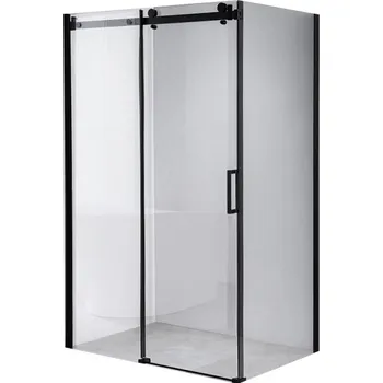BPS-koupelny Obdélníkový sprchový kout HYD-OK15B 110x80 černá/transparent - bez vaničky