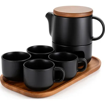 Čajová souprava Čajová souprava WOODEN BLACK