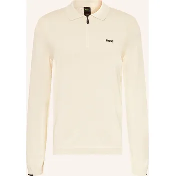 Pánská košile Boss Pánská Úpletová Polokošile Ever X, krémová, XXL
