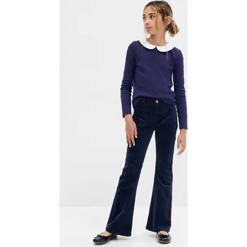 Chlapecké kalhoty GAP Dívčí Dětské manšestrové kalhoty flare high rise GAP Modrá 5 (2946575)