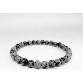 Náramek Náramek z minerálů - Obsidián Vločkový