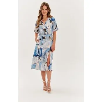 Dámské šaty NAOKO Každodenní šaty Painted Skies Modrá Regular Fit XS