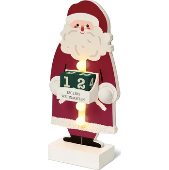 Vánoční dekorace 718154 - Tchibo - LED kalendář »Santa« - barva: vícebarevná