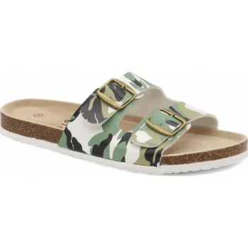 Dámské pantofle SAMLUX® Dámské korkové biopantofle 9022A green white Barva: Khaki, Velikost: 41