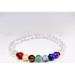 Náramek z minerálů - 7 čaker - Křišťál