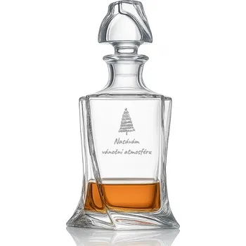 Sklenice Dekorant Vánoční karafa na whisky Quadro 770 ml