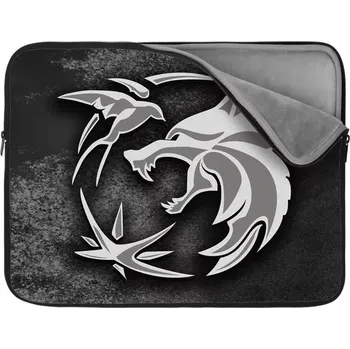 pouzdro na notebook Sablio Obal na notebook Zaklínač Šedý abstrakt - 17