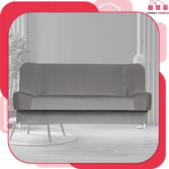 Pohovka Rozkládací pohovka Sara s úložným prostorem, pružinový systém Bonell, šedá Family meble