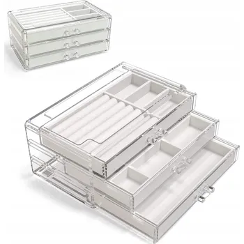 Úložný box Šperkovnice organizér kufřík na šperky náušnice