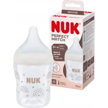 Kojenecká láhev NUK PERFECT MATCH KOJENECKÁ LÁHEV ANTI-COLIC 150 ML DUHA