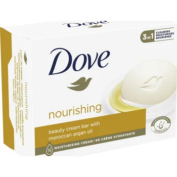 Koupelová kosmetika Dove tuhé mýdlo Nourishing s arganovým olejem, 4× 90 g