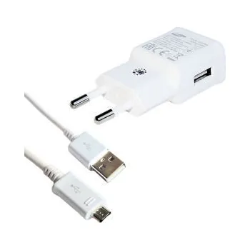 Samsung 8W Cestovní nabíječka + microUSB Datový Kabel White (OOB Bulk) EP-TA50EWE + ECB-DU4AWE