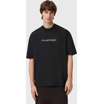 Pánské tričko Bavlněné tričko AllSaints M038PD černá 99X, vel. S