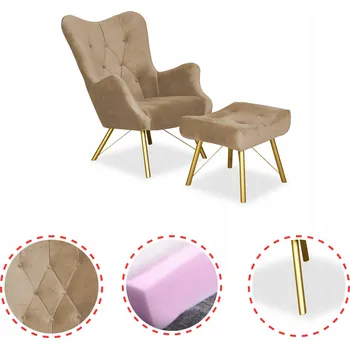 Křeslo Křeslo ušák Family Meble béžové