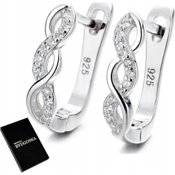 Náušnice STŘÍBRNÉ NÁUŠNICE SPIRÁLY RHODIOVANÉ ANGLICKÉ ZAPÍNÁNÍ STŘÍBRO 925 PRO ŽENY