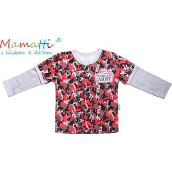 Kojenecké oblečení Bavlněné tričko/polo Mamatti - ARMY, vel. 68 Velikost: 80 (9-12m)