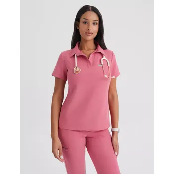 Zdravotnický oděv Lékařská Mikina Polo - RASPBERRY CRUSH 0