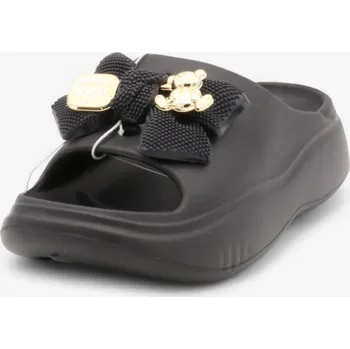 Dámské pantofle SAMLUX® Dámské černé pantofle s mašlí A8601 Barva: Black, Velikost: 36-37