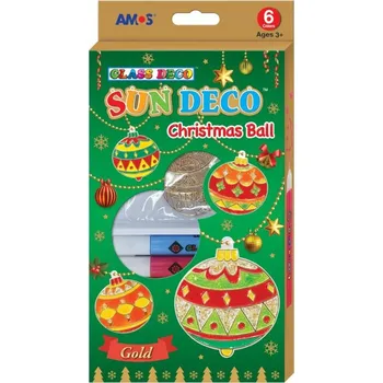 Speciální výtvarná barva Slupovací barvy na sklo sada Ozdoby zlaté 6 barev 10,5 ml + 6 sklíček